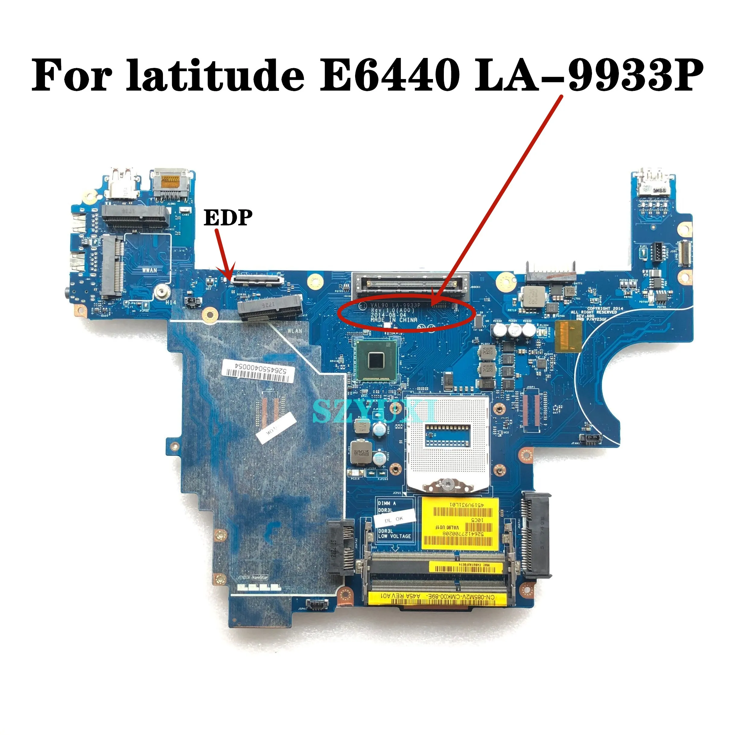 

LA-9933P для Dell Latitude E6440 материнская плата CN-085M2V 085M2V 85M2V EDP PGA947 DDR3L материнская плата 100% протестирована