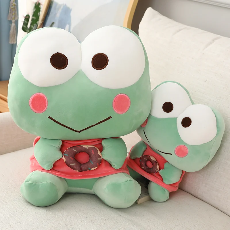 

45-60cm Cute Doughnut Frog Plush Pillow Stuffed Kids Toys Kawaii Smile Frog Dolls for Children Girls Birthday Gift