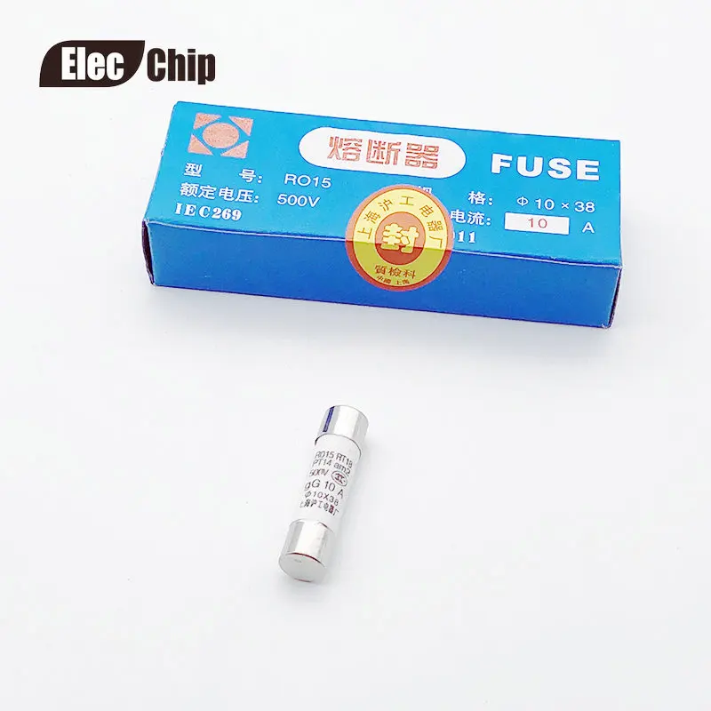 20 шт. 10*38 быстровыдувный керамический предохранитель 10x38 мм 500 В 0 5a 1A 2A 3A 4A 5A 6A 8A 10A 16A