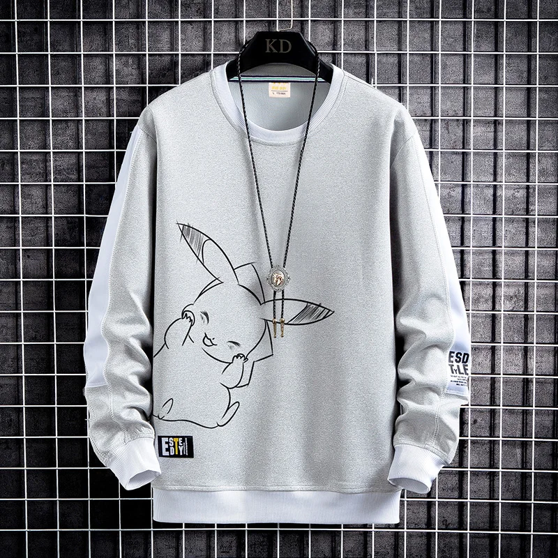 Толстовка Weargen мужская с круглым вырезом повседневный свитшот длинным рукавом и