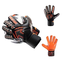 professional adult goalkeeper gloves goalie shinestone soccer football non slip latex 4mm protection finger gloves latex adult p