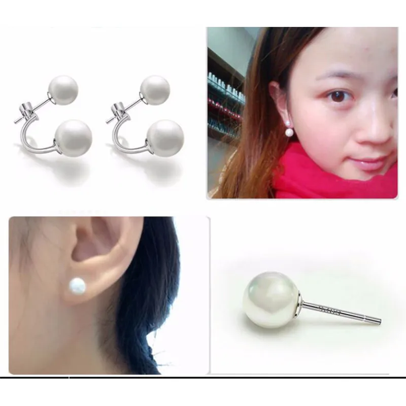 Bague Ringen, элегантные жемчужные серьги в виде ракушки для женщин, серебро 925, ювелирное изделие, корейский стиль, модные серьги-гвоздики для свиданий, подарок для милой девушки