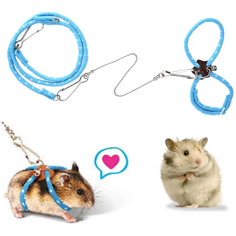 

Hamster Harness Rope Pet Hamster Harness Lovely Pet Rat Mouse Hamster Harness Rope Ferret Finder Lead Leash Adjustable With Bell