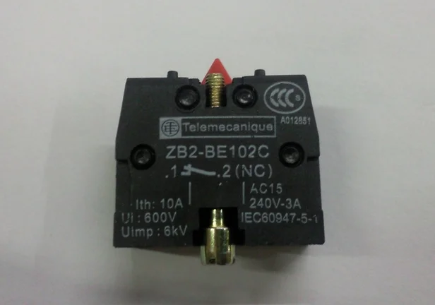 10 шт./лот ZB2-BE102C кнопочный переключатель Контактный блок нормальное закрытие (NC)