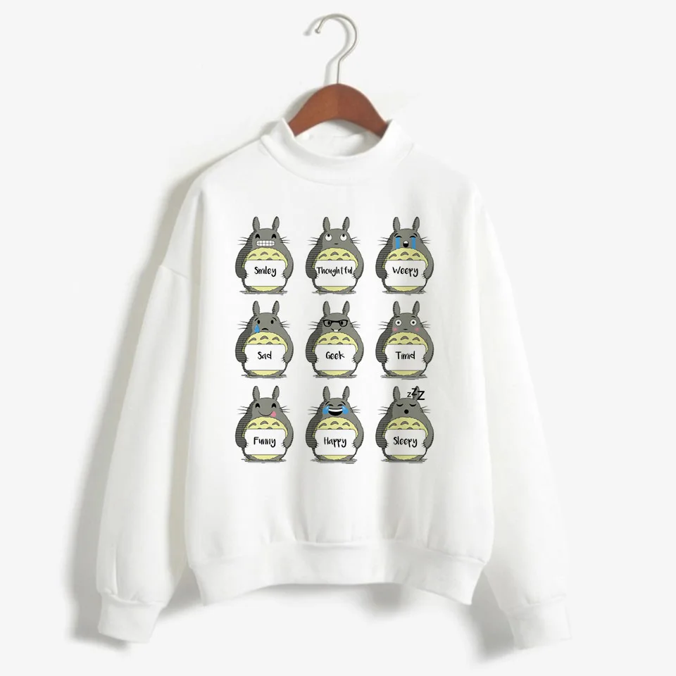 Totoro Studio Ghibli Kawaii Harajuku Толстовка для женщин Ullzang Красивый Веселый мультяшный Аниме толстовки 90s Графический Hoody женский