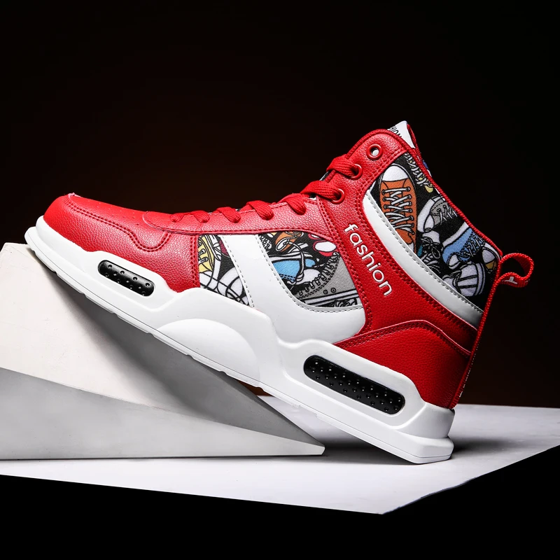 Мужская Баскетбольная обувь мужские высокие спортивные кроссовки с воздушной