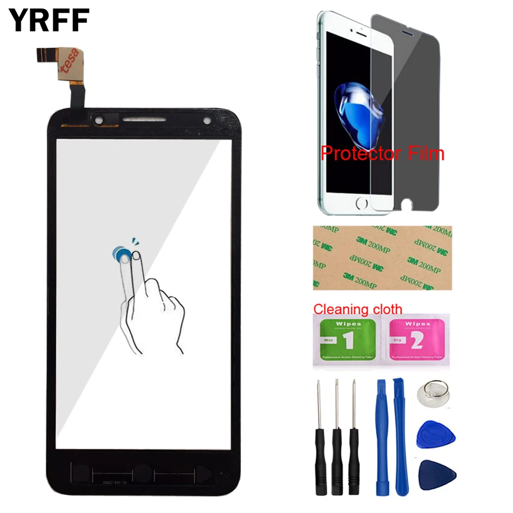 Black With Tools Сенсорная панель для Alcatel One touch Pop 2 7044 7044Y 7044A 7044X7044 K OT-7044 OT7044 сенсорный экран дигитайзер сенсор - Цвет: Black With Tools