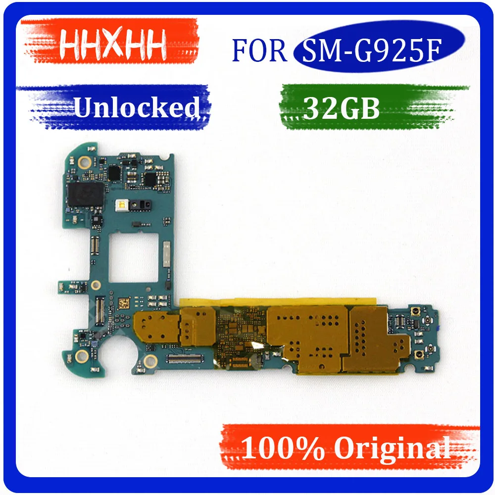 32gb Европейская версия для samsung Galaxy S6 edge G925F материнская плата, оригинальная разблокированная для Galaxy S6 G925F материнская плата
