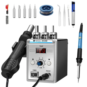 Портативная паяльная станция 858D, пистолет с инструментами для сварки и пайки горячим воздухом 220 В с корпусом BGA