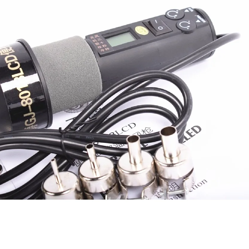 Gj-8018Lcd 220V 450W Degree Adjustable Electronic Heat Hot Air Desoldering Soldering Station+Electric Iron | Инструменты