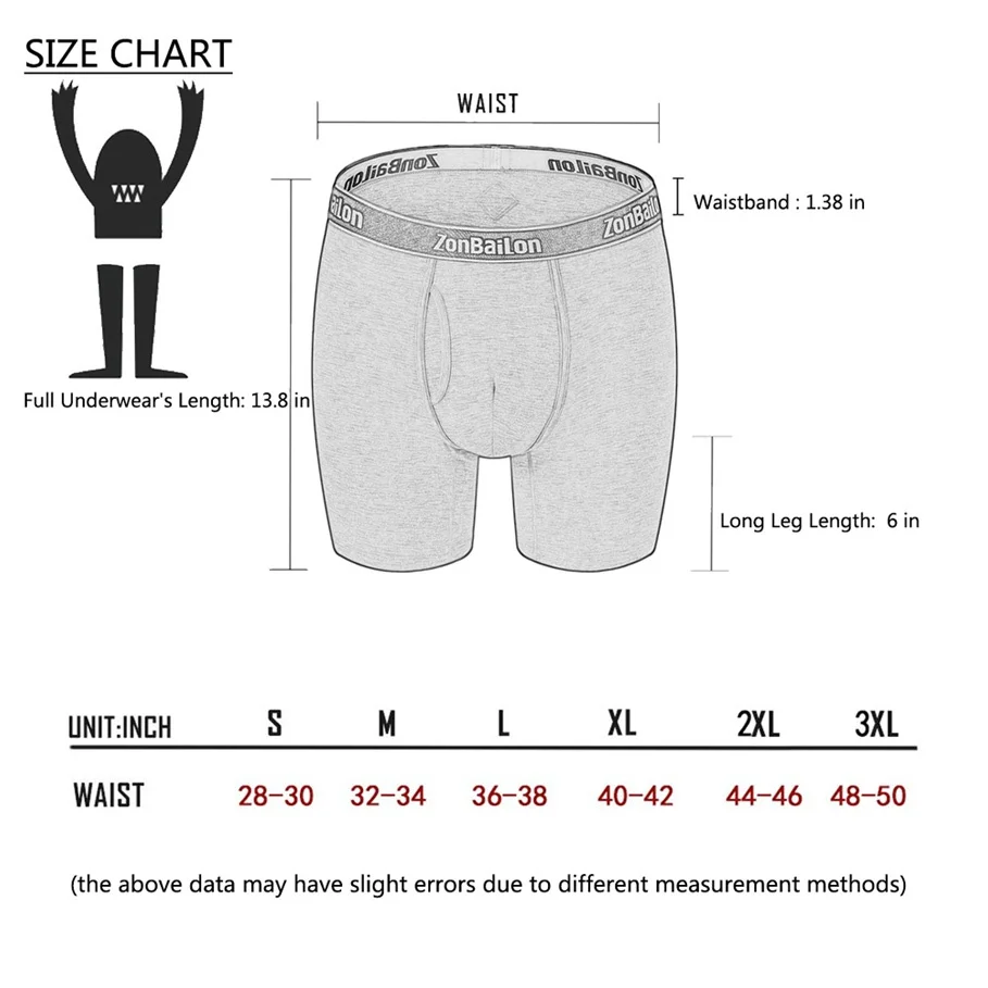 Men's Boxer Briefs Shorts Underwear Bamboo Soft Comfortable Solid Man Underwear Boxer Men Underpants Comfortabl 3 PCS