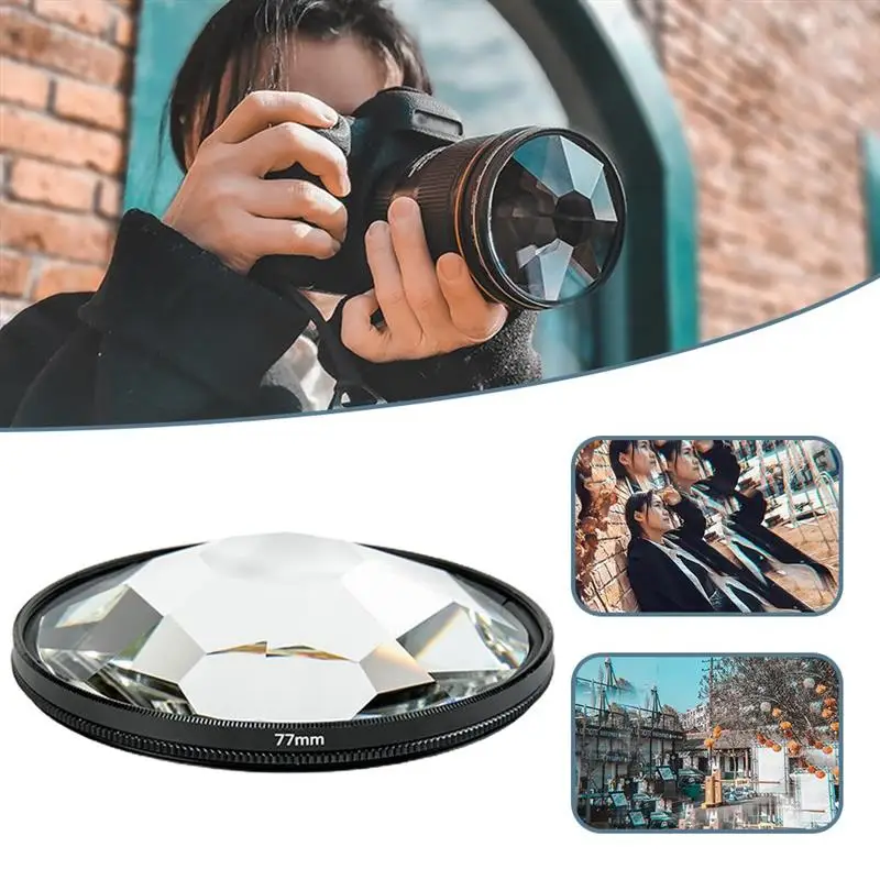 

Camera Filter Accessories 77MM 8 Sides Glass Kaleidoscope Prism