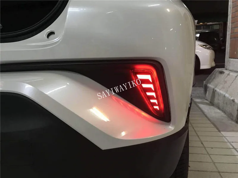 2 шт. для Toyota C-HR CHR многофункциональные автомобильные светодиодный задний противотуманный фонарь бампер автомобильная лампа светоотражатель
