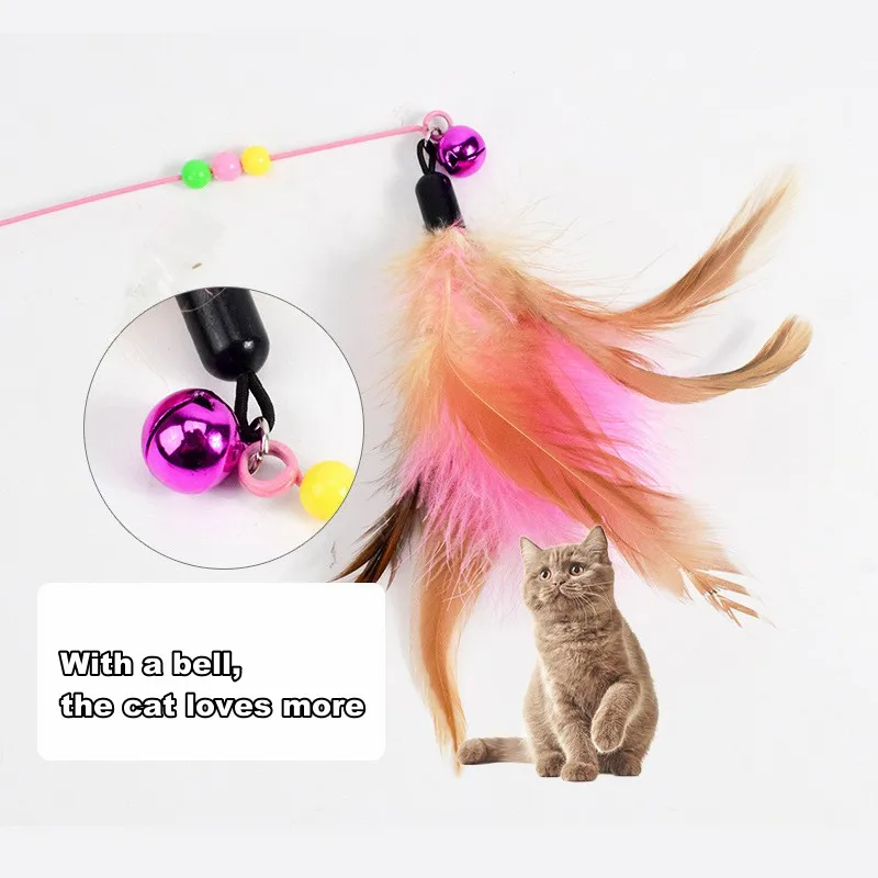Игрушки для домашних животных кошки палочки кошек с колокольчиками