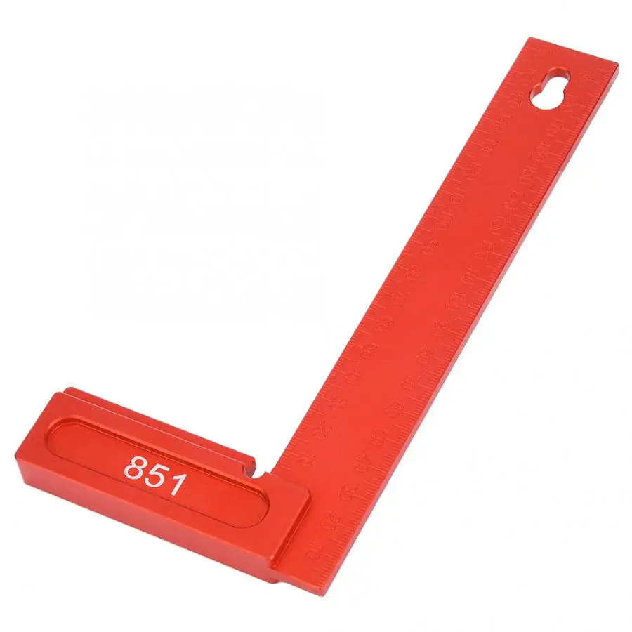 

Right Angle Ruler Aluminum Alloy 90 Degrees L-Shaped Woodworking Carpenter Tool 0-200mm