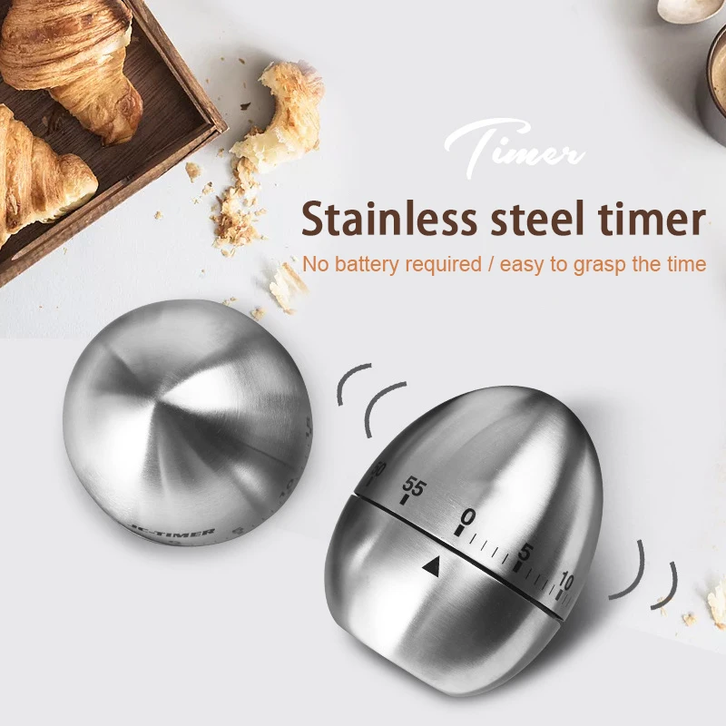 

NEW Kitchen Timer Stainless Steel Simple Operation Convenient Count Down Timer Kitchen Tools For Kitchen Study