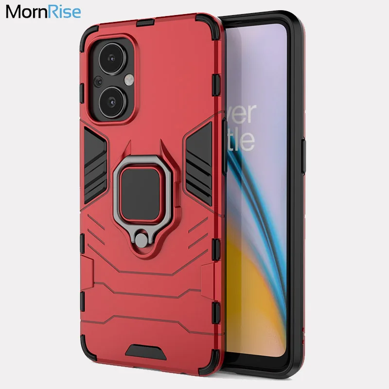 

Tough Hybrid Armor Cover For ONEPLUS NORD N20 5G Case With Magnetic Finger Ring Socket Stand Protective Phone Cases Fundas