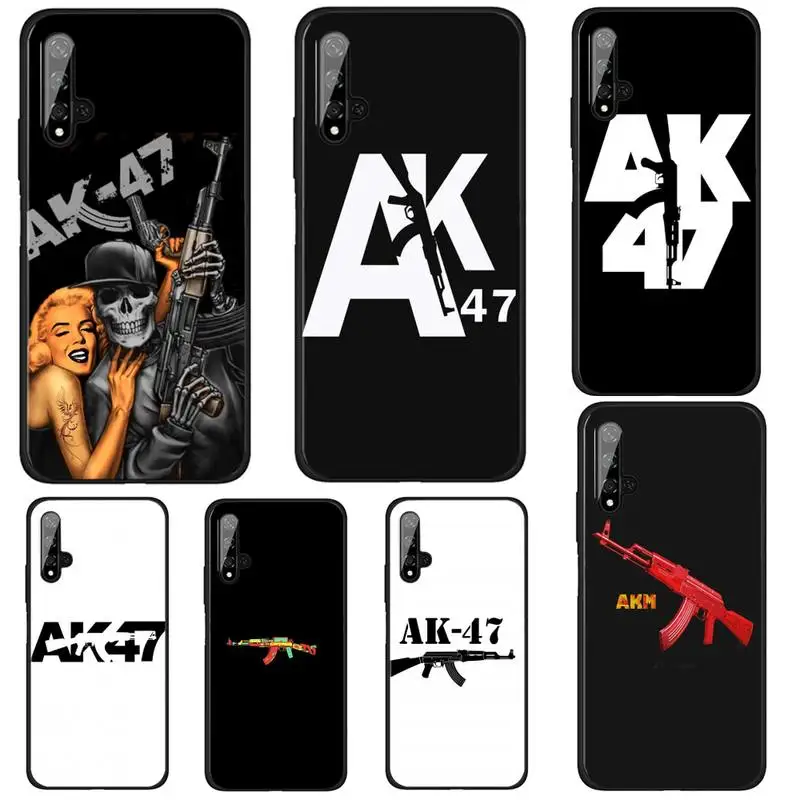 

AK47 Gun Phone Case For Huawei Honor Y 7 2019 6p 8s 20 30 Pro 9 S Psmart V30 Pro Honor8 9 10 Lite Simple