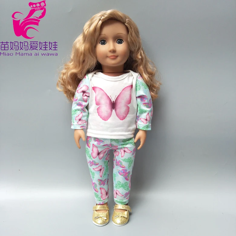 Кукольная одежда для новорожденных 18 дюймов с бабочкой брюки комплект 17 дюймовой