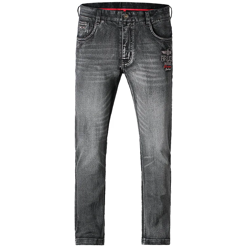 Winter Men's Jeans Bruce&Shark Fashion Casual Black Jeans Straight Leg Thicken Strech Cotton Soften Loose Super Quality big size