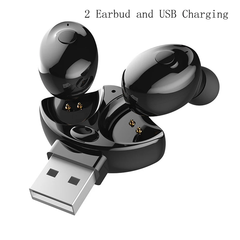 2 Earbud and USB Bluetooth 5,0, гарнитура TWS XG12, стерео наушники с микрофоном, свободные руки, беспроводные наушники, наушники, стерео, USB, спортивные наушники-вкладыши - Цвет: 2 Earbud and USB