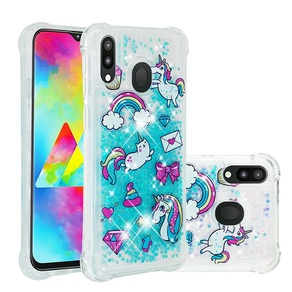 Блестящий чехол с динамическим зыбучим песком для Samsung Galaxy A51 A71 M30S M20 M10 A10 S20 Ultra S10E