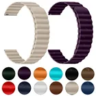 20 мм 22 мм кожаный ремешок для Garmin Venu 2 sq Move 3 Active S Forerunner 645 Vivoactive 4 3 Band магнитный браслет