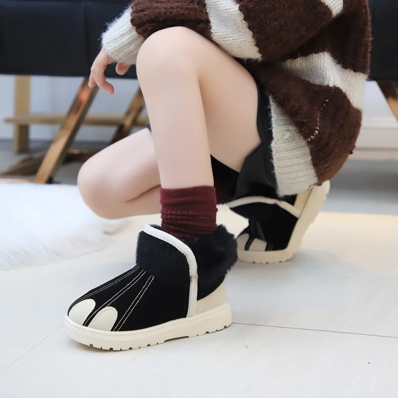 Фетровые ботинки коллекция 2019 года корейские зимние для девочек мальчиков