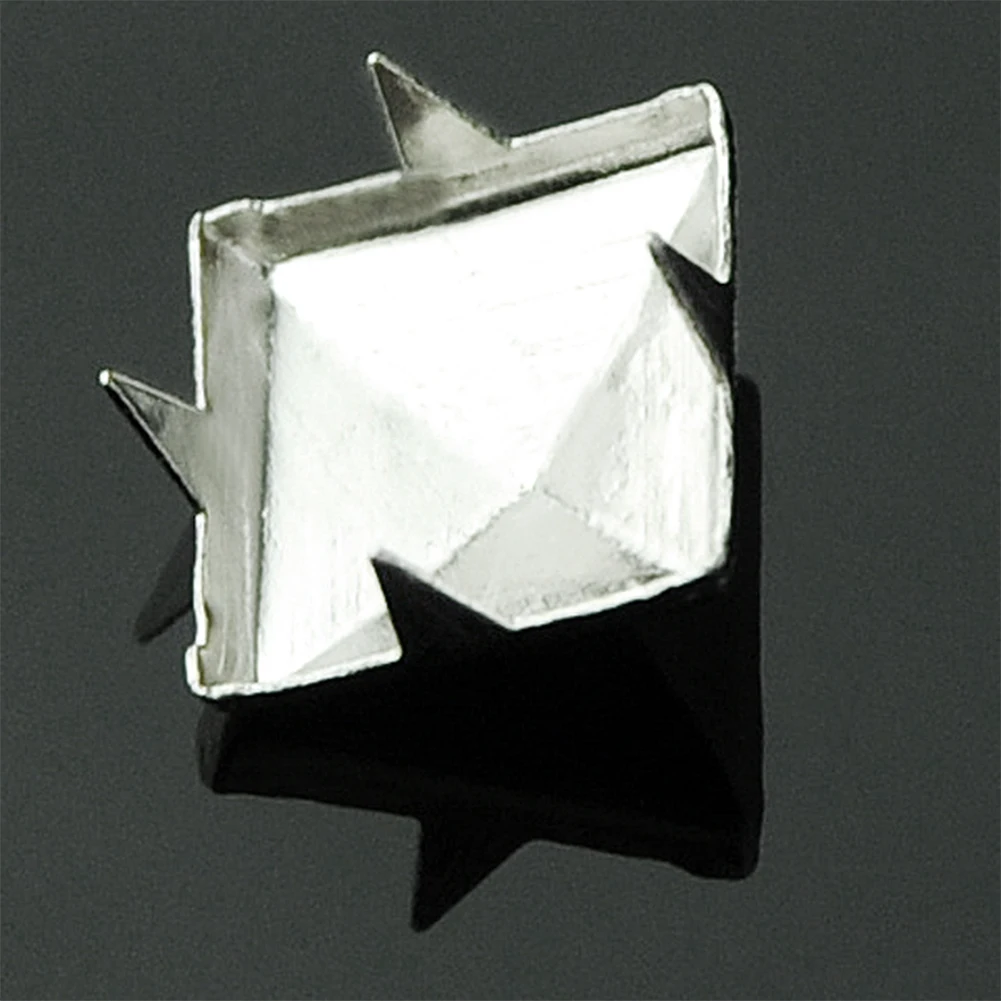 500pcs 4 Claw Pyramid Rivet Square Rivets Studs Spike Nailheads Leathercraft DIY For Clothes Bags Shoes Belt Apparel Accessories | Дом и сад