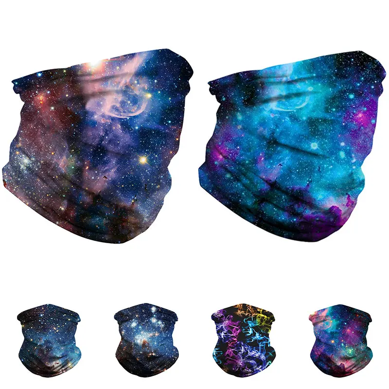 Головной убор с принтом Галактики пылезащитный мотоциклетный ветрозащитный