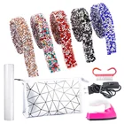 Стеклянные стразы горячей фиксации 80*1,5 см, обрезанная цепь, плоская задняя сетка, гибкая обрезка, стразы, стразы для свадебного платья