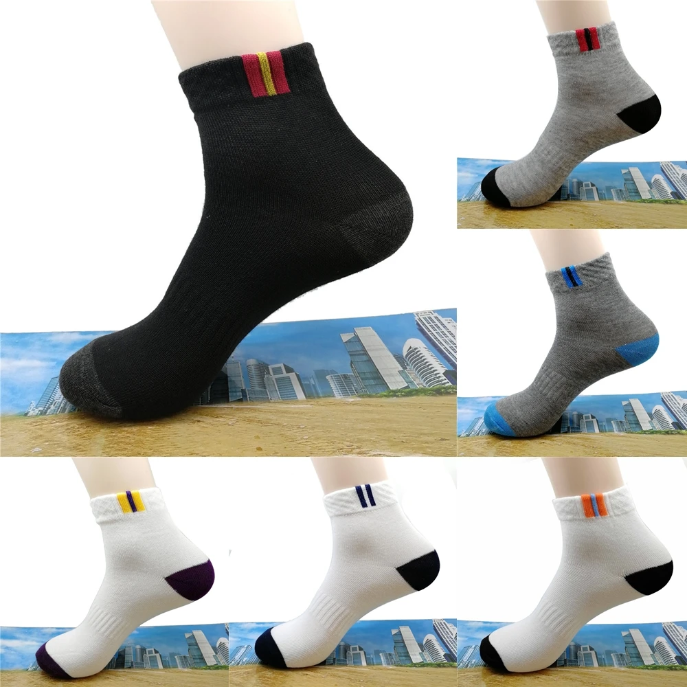 Harajuku белые носки Мужские дышащие тонкие мужские повседневные короткие бизнес