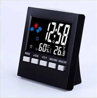 thermometer Метеостанция, будильник, термометр, температура, влажность, бытовой измеритель, для помещений, высокоточный, для детской комнаты, точный, креативный - Цвет: thermometer