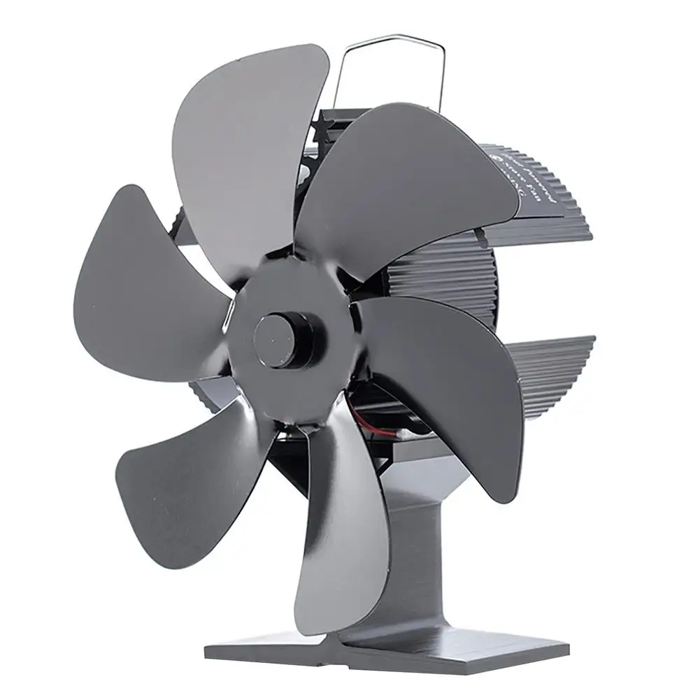 

Вентилятор для плиты с 6 пропеллерами, автоматическая регулировка, тихий эффективный вентилятор распределения тепла, каминные приборы