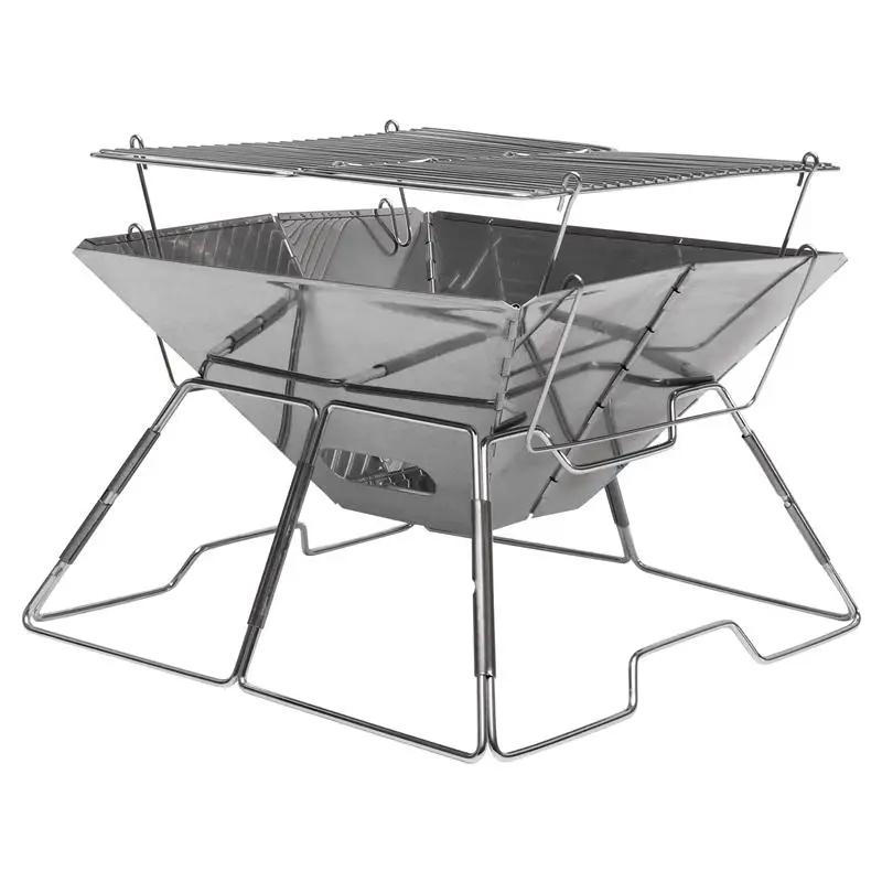 

Уличный подъемный гриль для барбекю, складной гриль из нержавеющей стали, гриль для кемпинга