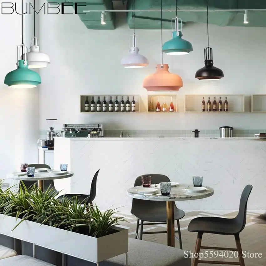 Современные подвесные светильники из алюминия для офиса магазина одежды