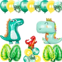cute dragon aluminum membrane balloon crown dinosaur birthday party steak arrangement dinosaur theme balloon wholesale