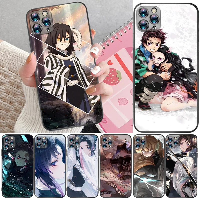 

Demon Slayer Kamado Tanjirou Agatsuma Zenitsu Kimetsu No Yaiba Kamado Nezuko Phone Case For iPhone XR XS Max Cases Carcasa