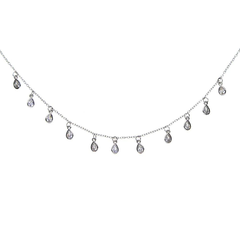 Классический 2017 цепочка для зимнего свитера AAA + sparking слеза Падение Кубического