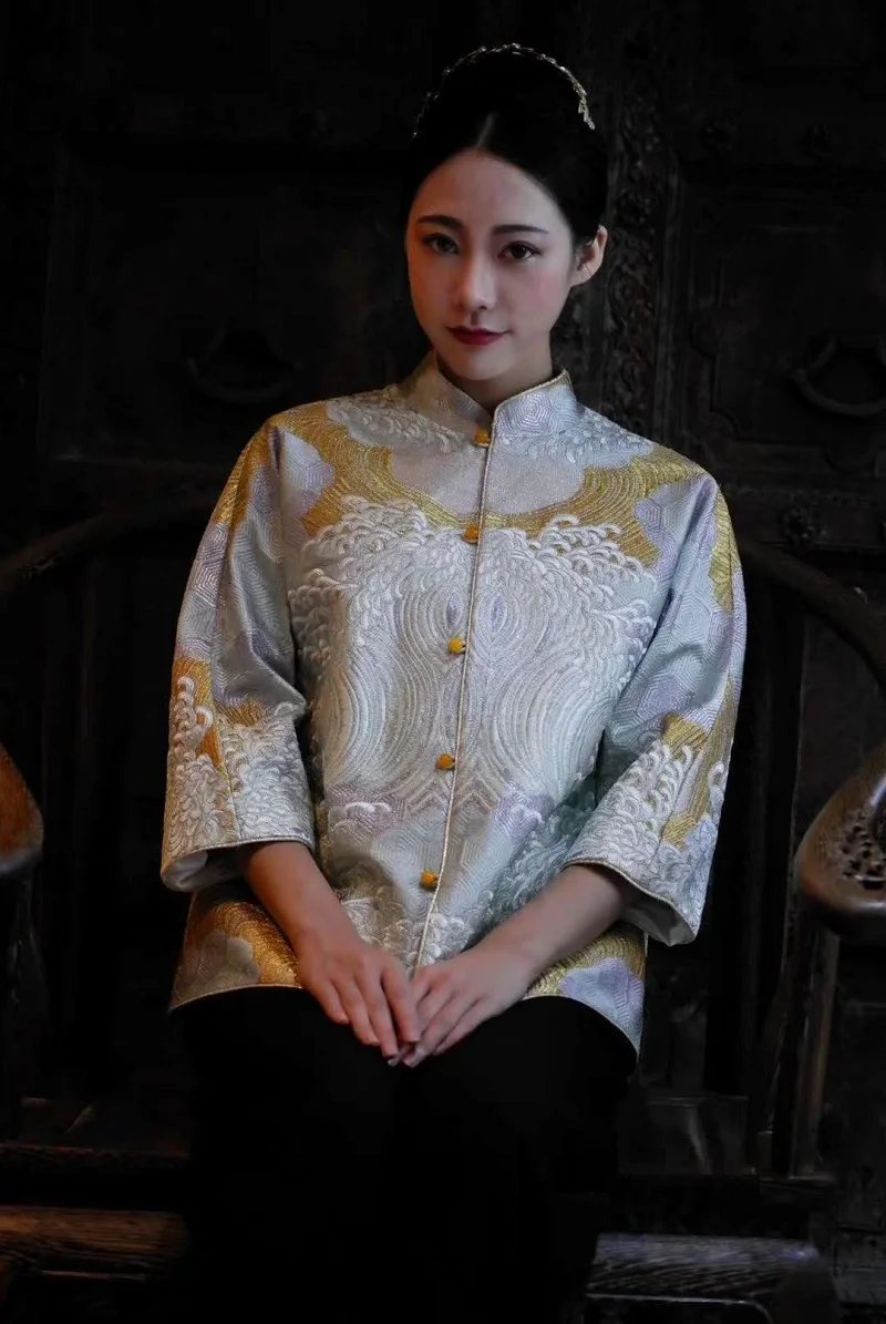 

Brand Top Quality Women's Coat 2021 Autumn Winter Fashionable Woman Luxurious Embrodery Single Breasted Vintage Cardigan Coats