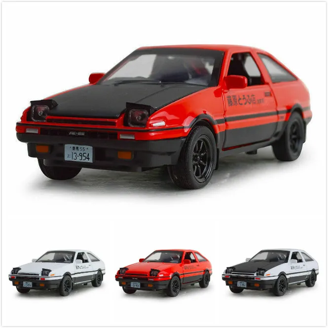 1:28 Initial D TRUENO AE86 миниавто литая модель автомобиля из сплава детские игрушки