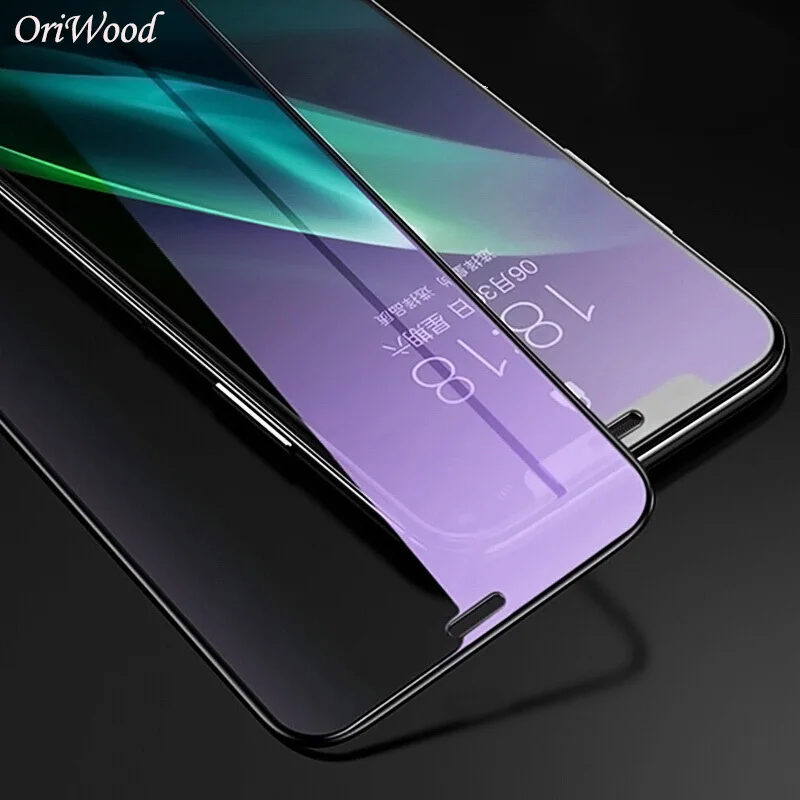 Для iPhone 11 Pro Max XS XR X Закаленное стекло для 8 7 6 6S Plus анти синяя Защитная пленка