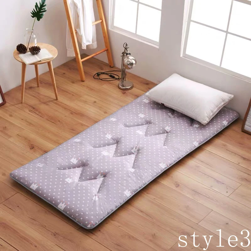 Удобный мягкий складной матрас-татами одинарный двойной толстый теплый милый