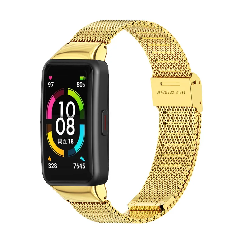 Миланский ремешок для Huawei Honor Band 6 умный Браслет сменный наручных часов