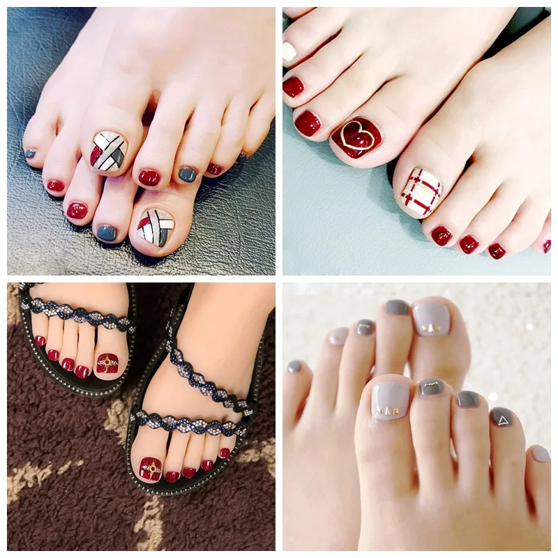 22 кончика клеящиеся наклейки для ногтей милые летние стильные кончики с полным