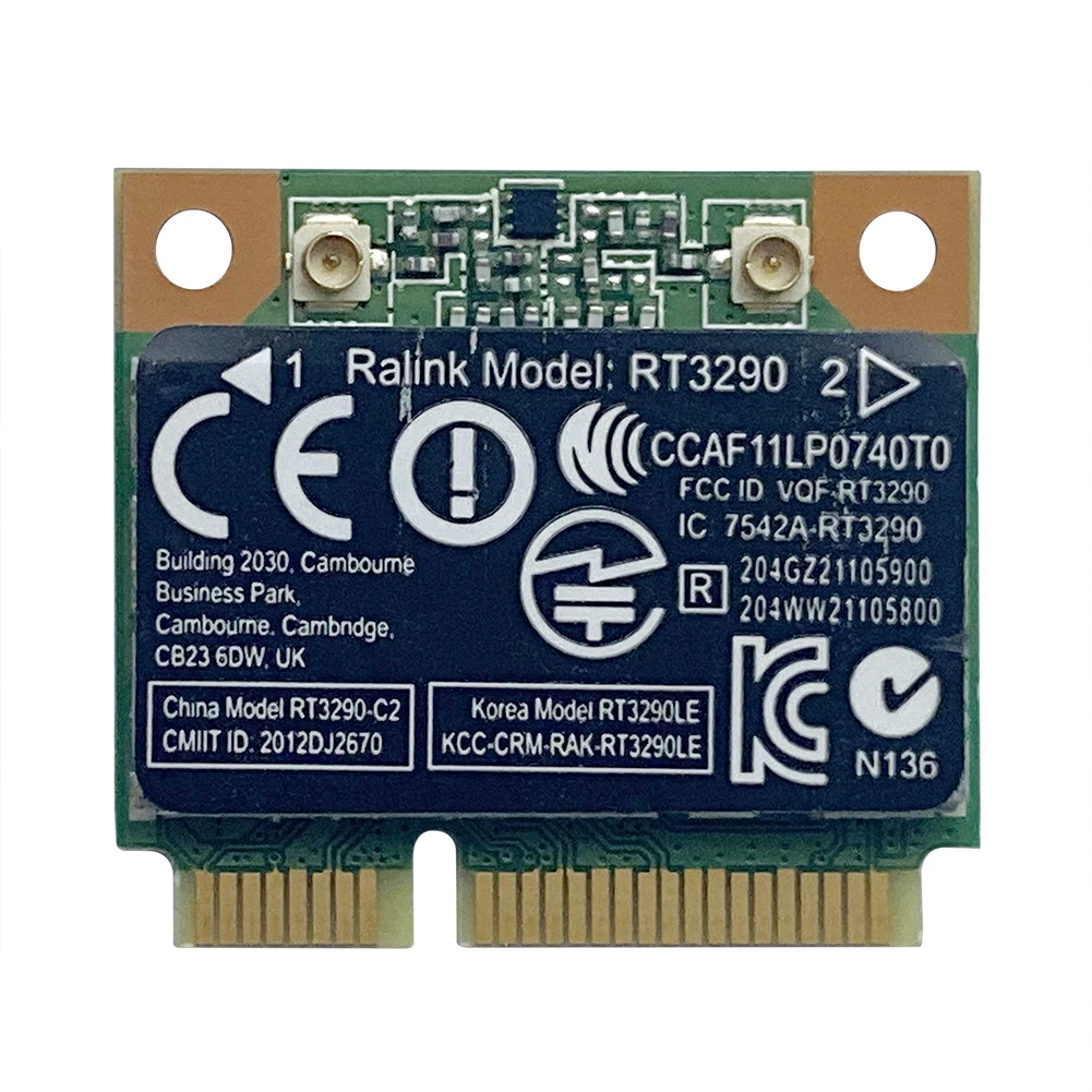 Беспроводная сетевая карта RT3290 150 Мбит/с 2 4 ГГц Bluetooth 3 0 мини-PCI-E Wi-Fi адаптер для