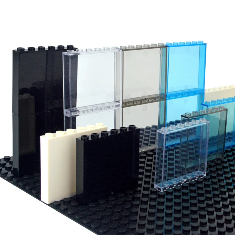Window Frame City Building Blocks 1x6 Glass Transparent Panel House Parts Wall MOC Bricks Construction Toys Compatible 59350 | Игрушки и