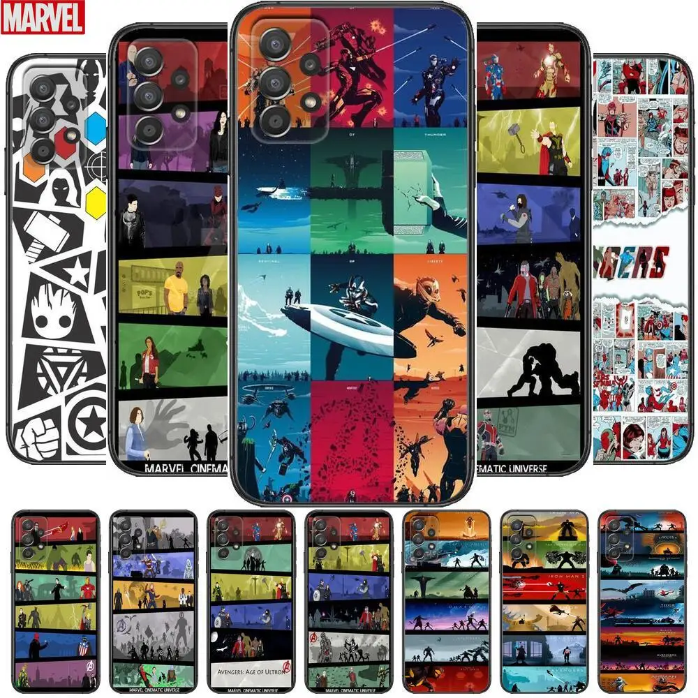 

Marvel movie Phone Case Hull For Samsung Galaxy A70 A50 A51 A71 A52 A40 A30 A31 A90 A20E 5G a20s Black Shell Art Cell Cove
