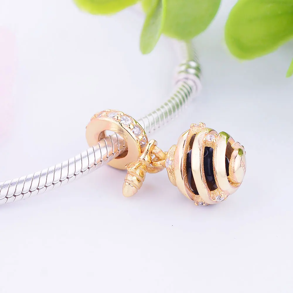 Подвеска для браслета в виде пчелы из серебра 2020 пробы | Украшения и аксессуары