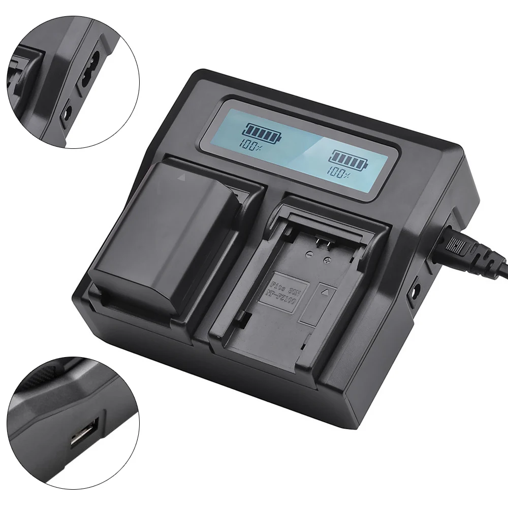 NP-FZ100 NP FZ100 зарядное устройство для камеры Быстрый двойной + USB выход подходит Sony